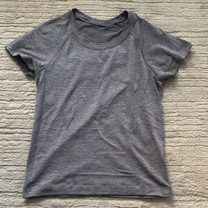 lululemon athletica Black and Gray Striped Tee